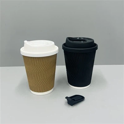 Tazzine da caffè usa e getta ondulate